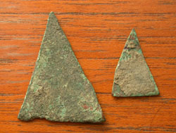 Kettle Point Arrowheads, ca. 17th Cent, 2-Pack, Rare! SOLD!